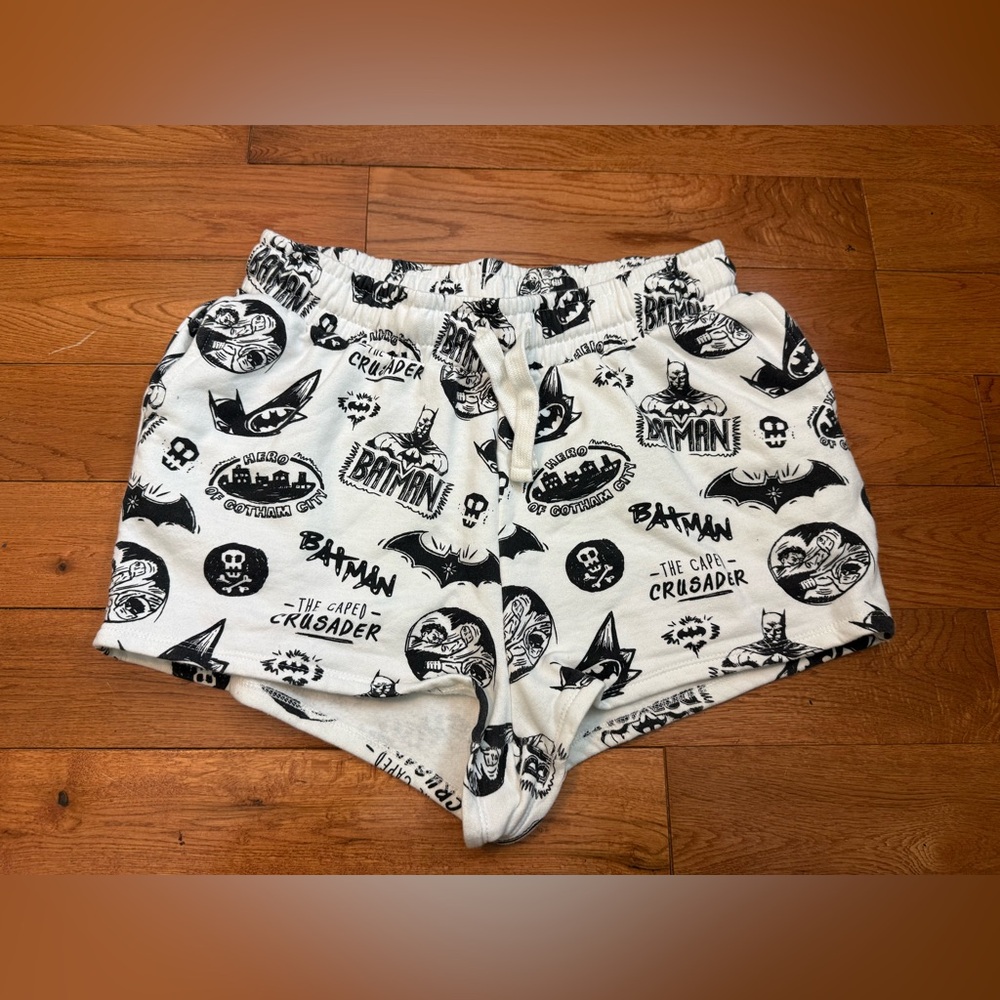 DC Batman Black and White Shorts